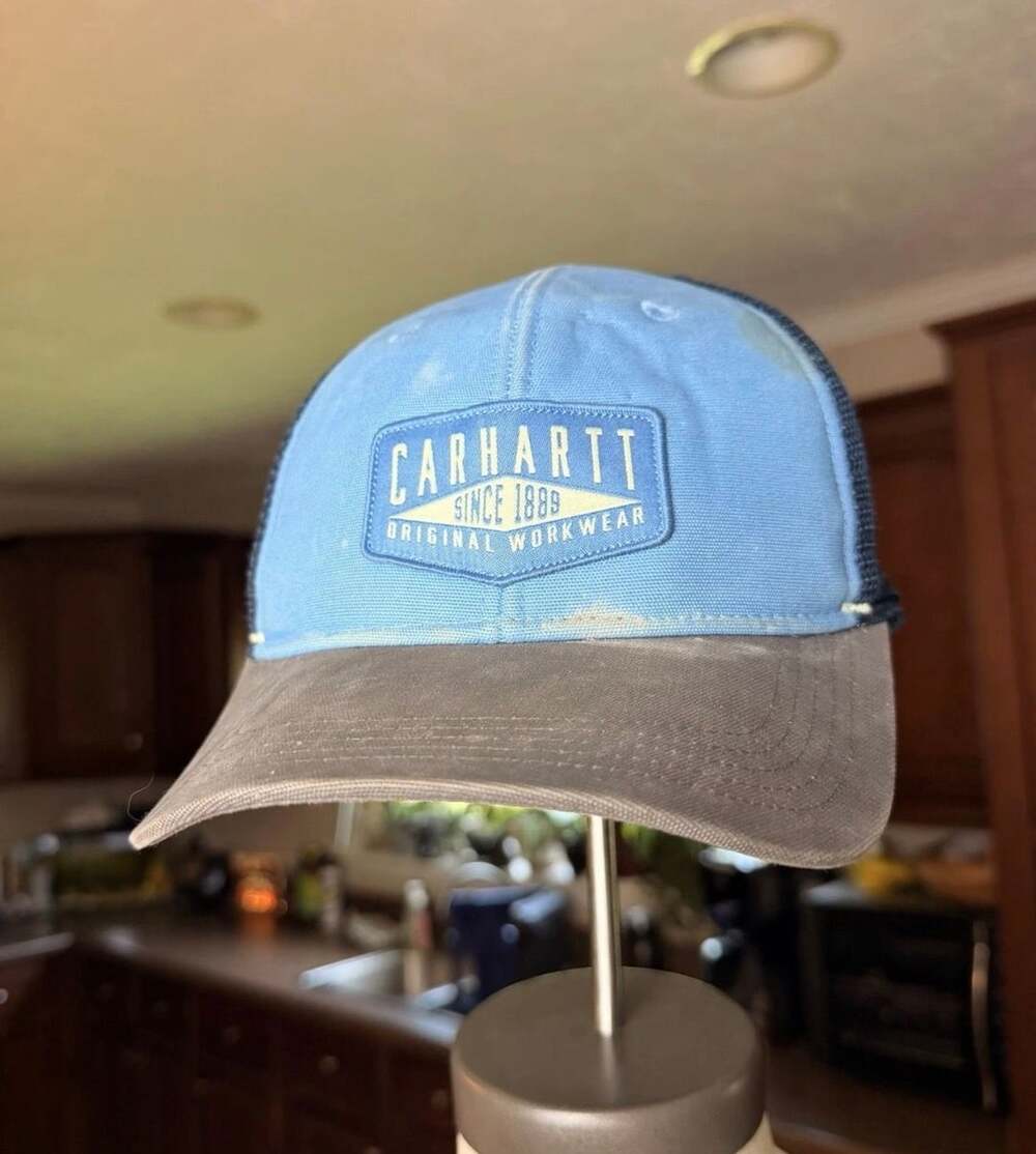 Carhartt Canvas Workwear Patch Snapback Hat Blue Lagoon
